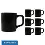 Imagem de Kit 6 Mini Canecas Chá Preta 80mL Xícara Café Expresso
