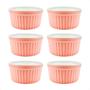 Imagem de Kit 6 Mini Ramekin Rosa 40ml Porcelana Buffet Restaurante