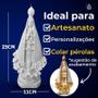 Imagem de Kit 6 Nossa Senhora Aparecida Gesso Cru 23cm Atacado Revenda