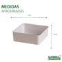 Imagem de Kit 6 Organizador Multiuso Modular De Plástico Branco Quadrado 14,5 x 14,5 x 5 cm