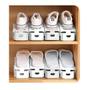 Imagem de Kit 6 Organizadores de Sapato Reforçado com Regulagem Branco