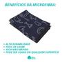 Imagem de Kit 6 Pano Flanela Microfibra Multiuso Limpeza Absorve Não Risca 30x40cm