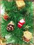 Imagem de Kit 6 Papai Noel + 6 Caixinha de Presente + 6 Pinha + 6 Tambor Enfeites para Pendurar
