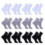 Imagem de Kit 6 pares de meias masculinas cano longo esporte básica
