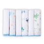 Imagem de Kit 6 pçs Pano de Boca Bebe Toalhinha Soft Fraldinha Babete 100 Algodão Menino 40x40cm Azul Karinho Cha de Bebe Cha Fralda Enxoval Saida de Maternida