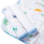 Imagem de Kit 6 pçs Pano de Boca Bebe Toalhinha Soft Fraldinha Babete 100 Algodão Menino 40x40cm Azul Karinho Cha de Bebe Cha Fralda Enxoval Saida de Maternida
