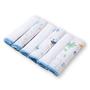 Imagem de Kit 6 pçs Pano de Boca Bebe Toalhinha Soft Fraldinha Babete 100 Algodão Menino 40x40cm Azul Karinho Cha de Bebe Cha Fralda Enxoval Saida de Maternida