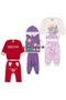 Imagem de Kit 6 Peça Moletom Infantil Menina Roupa Bebê Inverno 1 2 3