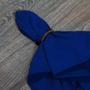 Imagem de Kit 6 Peças Guardanapo de Tecido Liso Azul Royal com Bainha para Mesa Posta - Mais que Decor