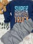 Imagem de Kit 6 peças Roupa Inverno Conjunto Menino Blusas 1 Com Capuz e 2 Sem Capuz + 3 Calças Moletom