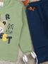 Imagem de Kit 6 peças Roupa Inverno Conjunto Menino Blusas 1 Com Capuz e 2 Sem Capuz + 3 Calças Moletom