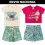 Imagem de Kit 6 Peças Sortidas de Roupas Infantil Menina - 3 Camisetas + 3 Shorts - Kit com 3 Conjuntos ENVIO 