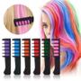 Imagem de Kit 6 Pente Giz Colorido Para Pintar Cabelo Hair Chalking