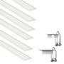 Imagem de Kit 6 Perfil Para Fita Led 2M 24x8mm Aluminio P/ Embutir Moveis Gesso Sanca - AVANT