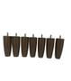 Imagem de Kit 6 pes Conico Marrom Com 12 cm de Altura Resistente