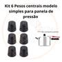 Imagem de Kit 6 pesos centrais modelo comum para panela de pressão de 2,5- 20 litros PRETO