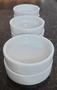 Imagem de Kit 6 petisqueiras individuais empilháveis 100ml - Pote patê e sobremesa  - Porcelana Branca