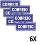 Imagem de Kit 6 Placa De Aviso E Sinalização Portas Correios 15Cmx5Cm