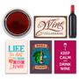 Imagem de Kit 6 Placas Decorativas Bebidas Vinhos Wine Bar Drink