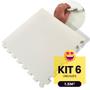 Imagem de Kit 6 Placas Tatame Tapete Tapetinho Piso EVA 50X50X1cm (10mm Espessura) 1,5m² Diversas cores Emborrachado Infantil Yoga Atividades Físicas