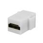 Imagem de Kit 6 Plug Keystone HDMI Femea Branco Emenda Para Cabos 1.3 1.4 2.0 Tomada Espelho