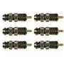 Imagem de Kit 6 Plug RCA Macho Metal Cromado Ponta Dourada - Preto