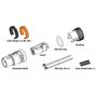 Imagem de Kit 6 Plug Xlr Macho Roxtone Rotativo Low Profile Rack Lx3M