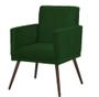 Imagem de Kit 6 Poltronas Decorativa Lari Com Base Recepção Sala Verde