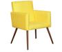 Imagem de Kit 6 Poltronas Decorativa Lari Com Base Sala Suede Amarelo