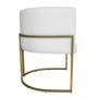 Imagem de Kit 6 Poltronas Decorativa Luana Base Gold PU Branco - Montanaris Decor