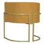 Imagem de Kit 6 Poltronas Decorativa Sala de Estar Luana Base Gold Suede Mostarda - Montanaris Decor