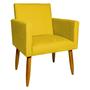 Imagem de Kit 6 Poltronas Decorativas Nina Para Sala Recepção Escritório Suede Amarelo - Clique E Decore