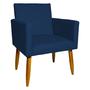 Imagem de Kit 6 Poltronas Decorativas Nina Para Sala Recepção Escritório Suede Azul Marinho - Clique E Decore