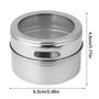 Imagem de Kit 6 Porta Condimento Tempero Inox Magnético Ima e Suporte Gourmet