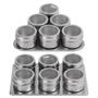 Imagem de Kit 6 Porta Condimentos E Temperos Potes Magnético Aço Inox