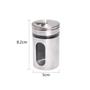 Imagem de Kit 6 Porta Condimentos Temperos Vidro Inox Com Visor Luxo