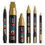 Imagem de KIT 6 Posca Cor Ouro PC-1MR.3M.5M.8K.17K.PCF-350 Uni-ball