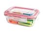 Imagem de Kit 6 Pote Alimentos Hermético Marmita Vidro Fit 370Ml