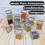 Imagem de Kit 6 Pote Hermético Porta Condimentos Temperos Mantimentos Cozinha Cooking 180ml Lumini Paramount