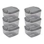Imagem de Kit 6 Pote Porta Mantimentos Hermético Resistente 1300ml Marmita Fitness Freezer Microondas