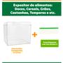 Imagem de Kit 6 Potes Acrílico Quadrado com Tampa 3,3l+ Conchas 100ml