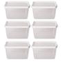 Imagem de Kit 6 Potes Para Alimentos Retangular 20x13,5x12 Cm 2.400 ML