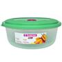 Imagem de Kit 6 Potes Redondo 1300ml Plástico Médio Organizador de Alimentos Cozinha Sanremo - VERDE