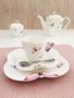 Imagem de Kit 6 Pratos De Sobremesa Wolff Porcelana Borboletas 19Cm