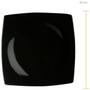 Imagem de Kit 6 Pratos Rasos Sobremesa de Porcelana Oriental Preto 21cm Germer Quadrado Sushi