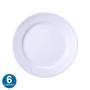 Imagem de Kit 6 Pratos Sobremesa Restaurante Cilíndrica Porcelana Schmidt
