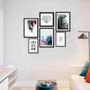 Imagem de Kit 6 Quadros Decorativos Folhagem Com Frase