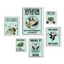 Imagem de Kit 6 Quadros Empreendedor - Sr. Monopoly - Com Vidro