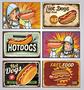 Imagem de Kit 6 Quadros Hot-dog Lanchonete Dogão Vintage Retro 20x28cm