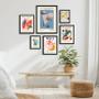 Imagem de Kit 6 Quadros Papiers Découpés Matisse Miró Picasso - com vidro